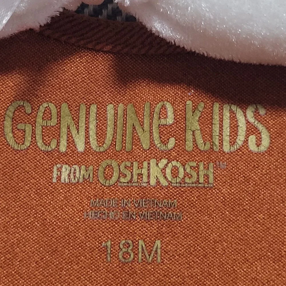 Genuine Kids From OshKosh  Copper/ Brown Dress With Built In Belt & Pockets 18M